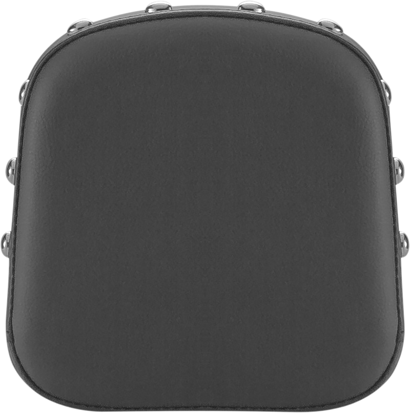 SADDLEMEN Sissy Bar Pad - Smooth - Black - Studded - '99-'23 SOFTAIL & TOURING