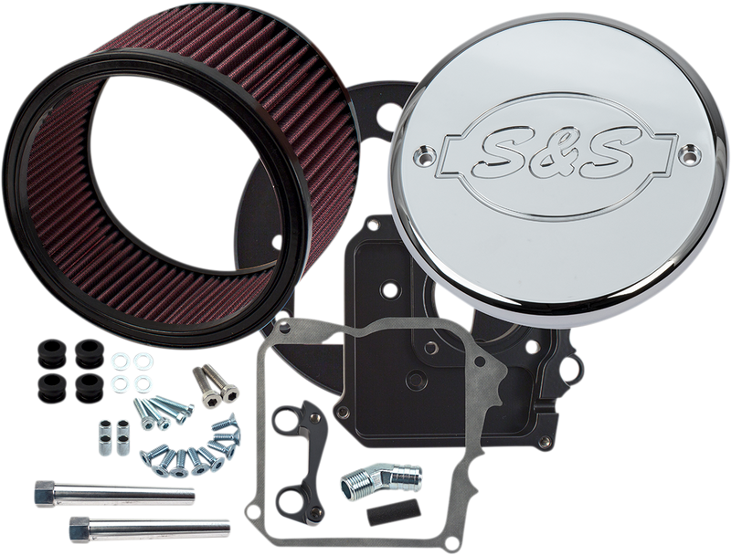 S&S CYCLE Air Cleaner Kit with Cover - S&S Logo - Chrome