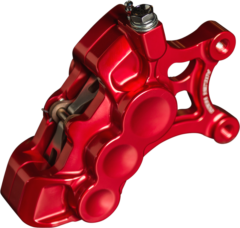 ARLEN NESS Ness Tech Left Front Six-Piston Differential Bore Caliper - Red - 11.8"