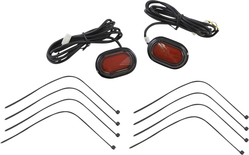 CUSTOM DYNAMICS PLUGZ™ Antenna Grommet Lights - Red Lens - Black