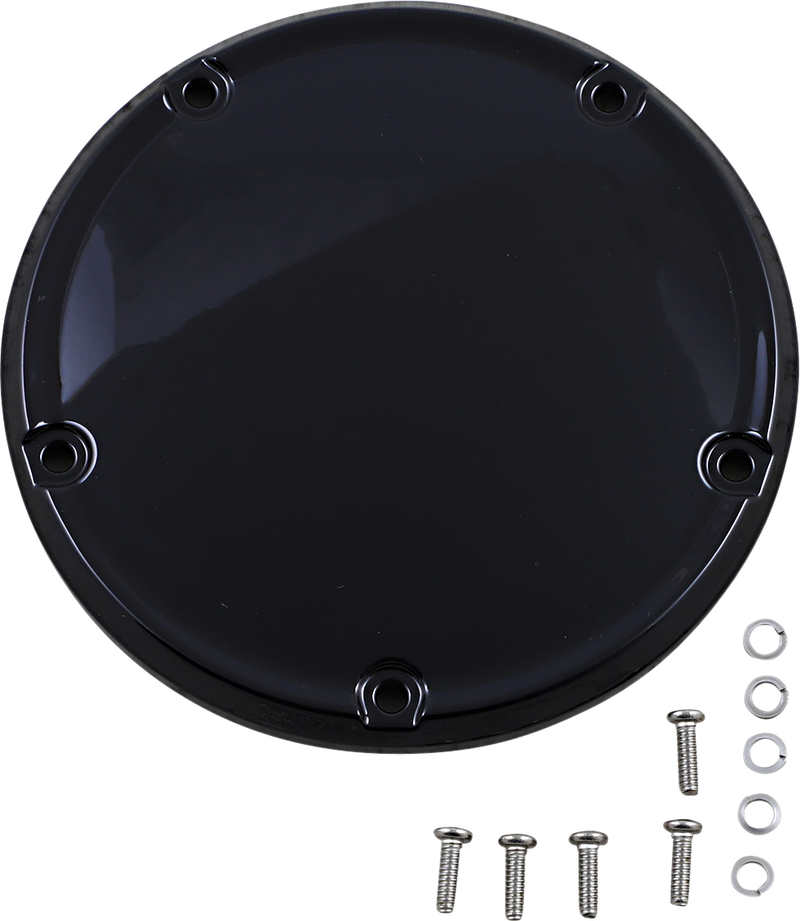 DRAG SPECIALTIES Replacement Domed Derby Cover - Gloss Black - Softail