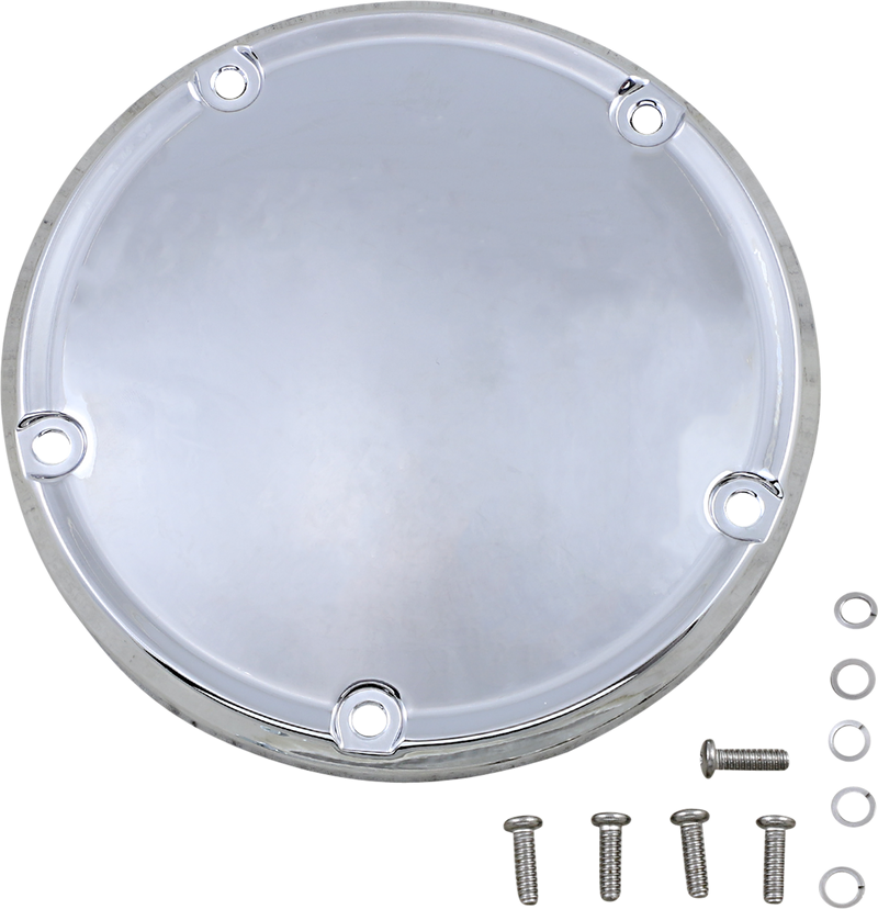 DRAG SPECIALTIES Replacement Domed Derby Cover - Chrome - Softail