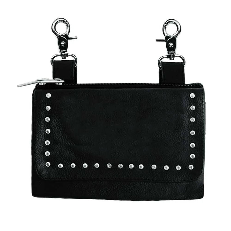 Ladies Cowhide Leather Clip-On Bag