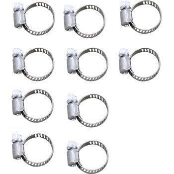 DRAG SPECIALTIES Mini Clamp - Stainless Steel - 3/8" - 10-Pack