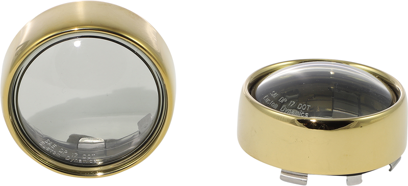 CUSTOM DYNAMICS Bezel/Lenses for ProBEAM® Bullet Turn Signals - Gold/Smoke