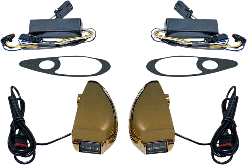 CUSTOM DYNAMICS ProBEAM Road Glide Turn Signals - Gold - White/Amber