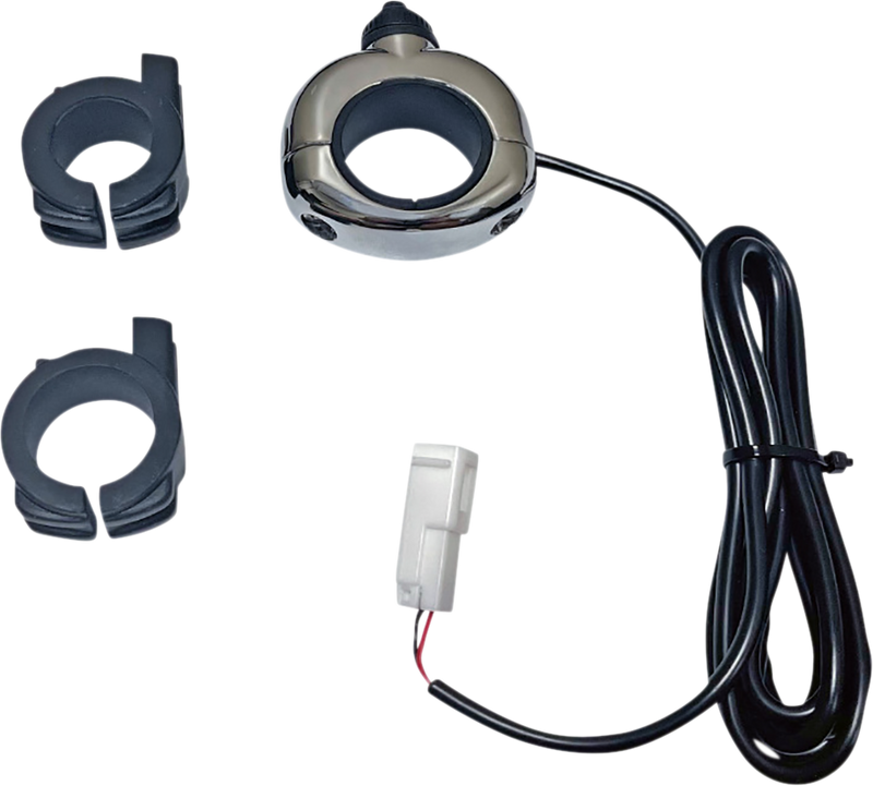 CUSTOM DYNAMICS Auxiliary Handlebar Mounted On/Off Switch - Universal - Chrome