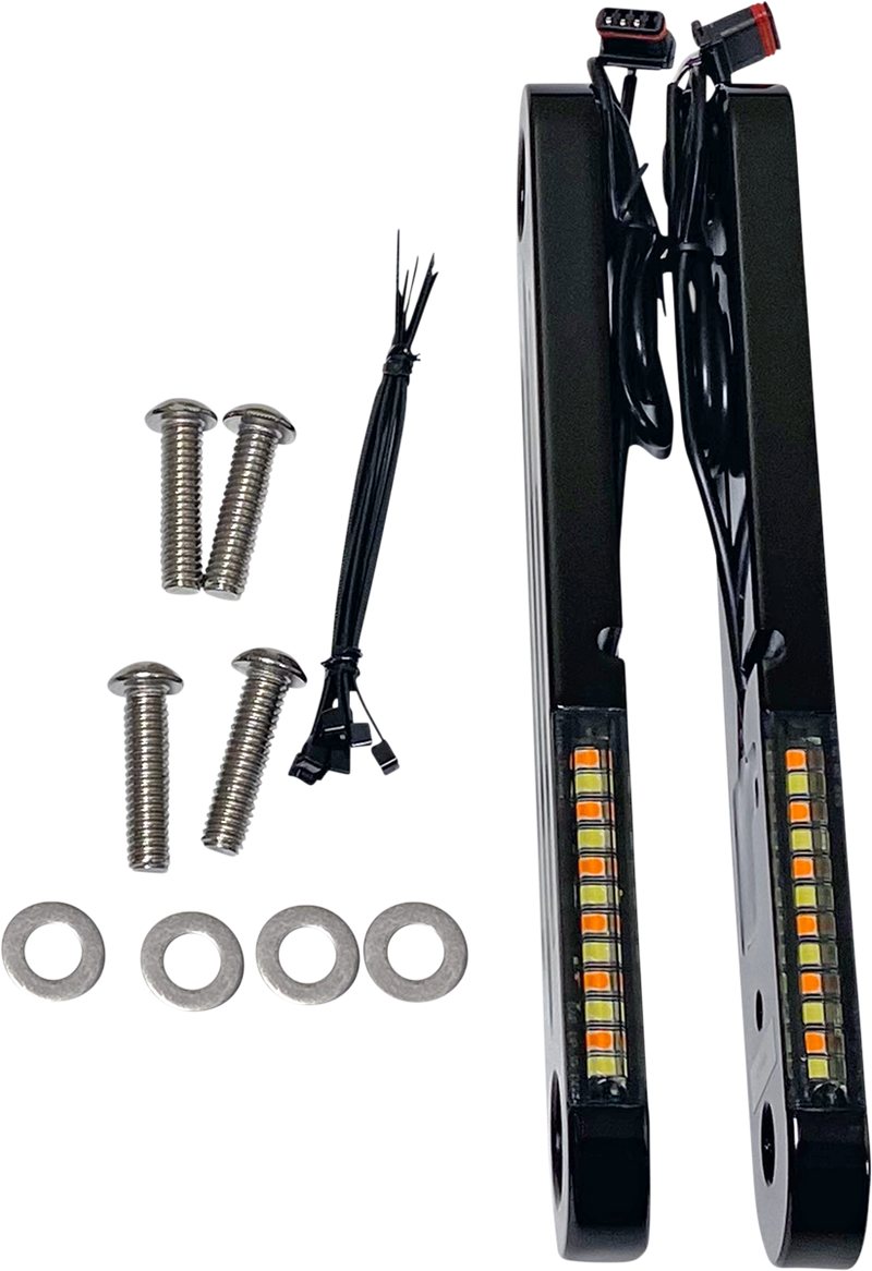 CUSTOM DYNAMICS ProBEAM® Dynamic Strips™ V2 Front Turn Signals - Black