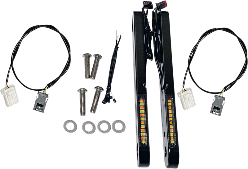 CUSTOM DYNAMICS ProBEAM® Dynamic Strips™ V2 Front Turn Signals - Black