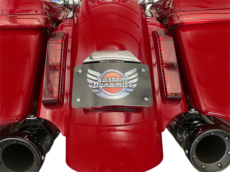 CUSTOM DYNAMICS Low Profile Radius License Plate Mount - CVO - Chrome