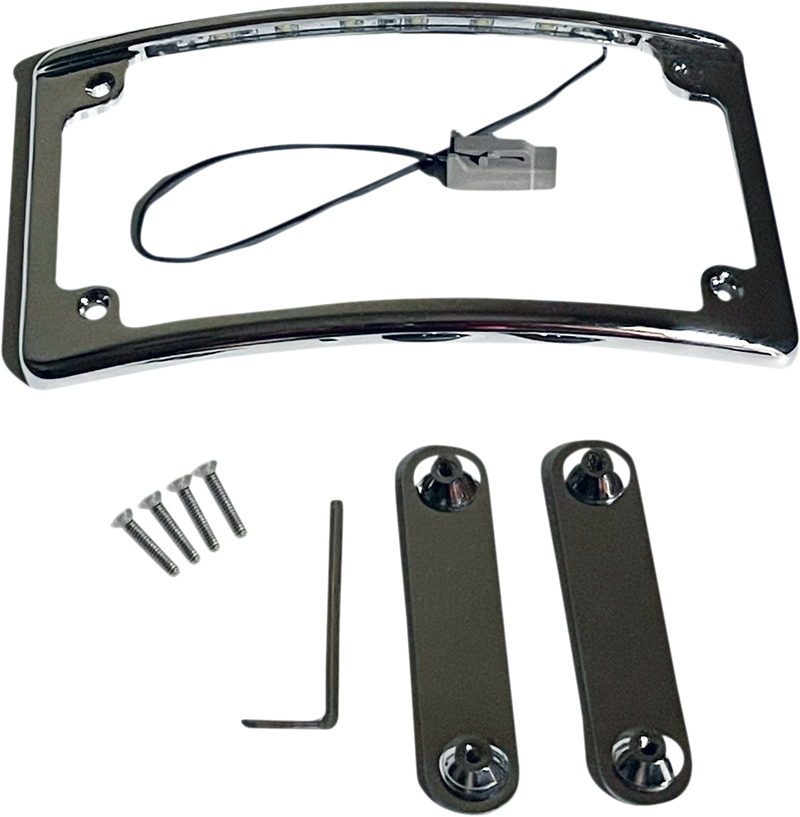 CUSTOM DYNAMICS Radius LED License Plate Frame for CVO™ - Chrome
