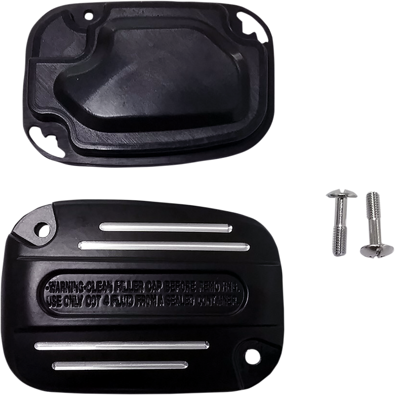 DRAG SPECIALTIES Replacement Clutch Master Cylinder Cover Kit - Black Ball Milled