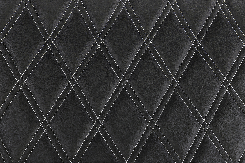 DRAG SPECIALTIES Extended Reach Predator III Seat - Double Diamond - Silver Stitching - Touring '99-'07