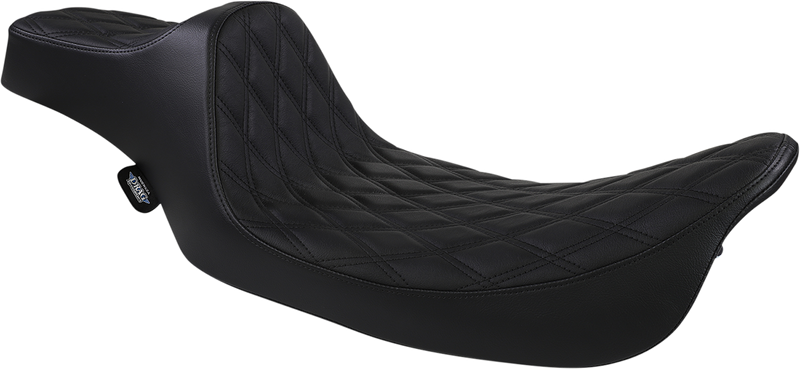 DRAG SPECIALTIES Extended Reach Predator III Seat - Double Diamond - Black Stitching - Touring '99-'07
