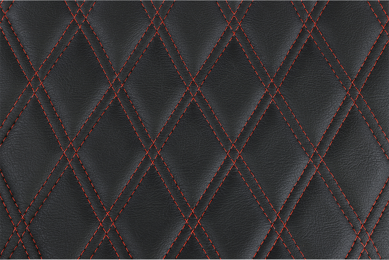 DRAG SPECIALTIES Extended Reach Predator III Seat - Double Diamond - Red Stitching - Touring '99-'07