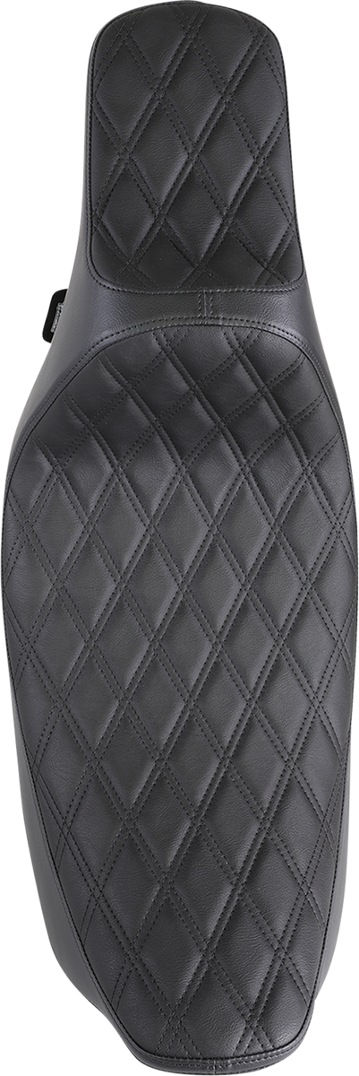 DRAG SPECIALTIES Extended Reach Predator III Seat - Double Diamond - Black Stitching - Touring '99-'07