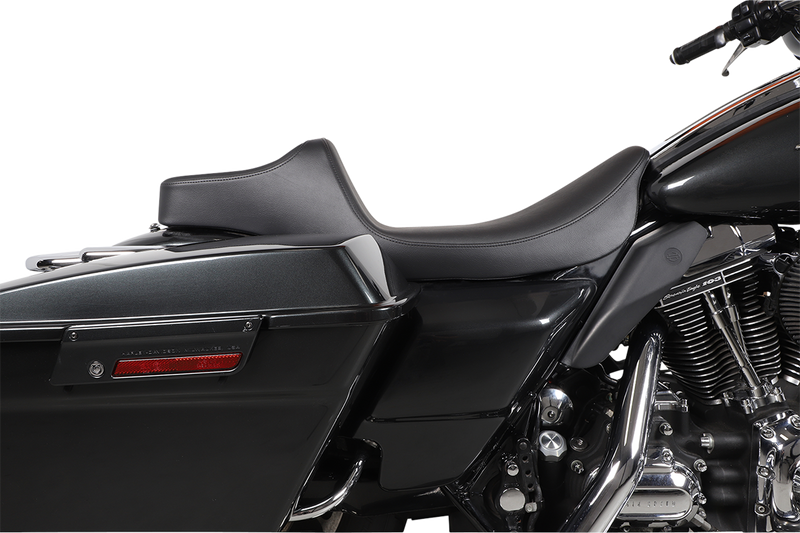 DRAG SPECIALTIES Extended Reach Predator III Seat - Smooth - Black - Touring '99-'07