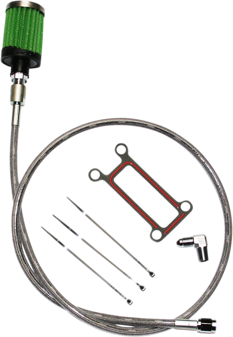 FEULING OIL PUMP CORP. Oil Tank Breather Kit - Stainless - 99'-01' Touring