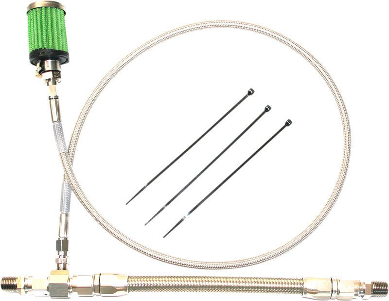 FEULING OIL PUMP CORP. Oil Tank Breather Kit - Stainless - 02'-06' Touring