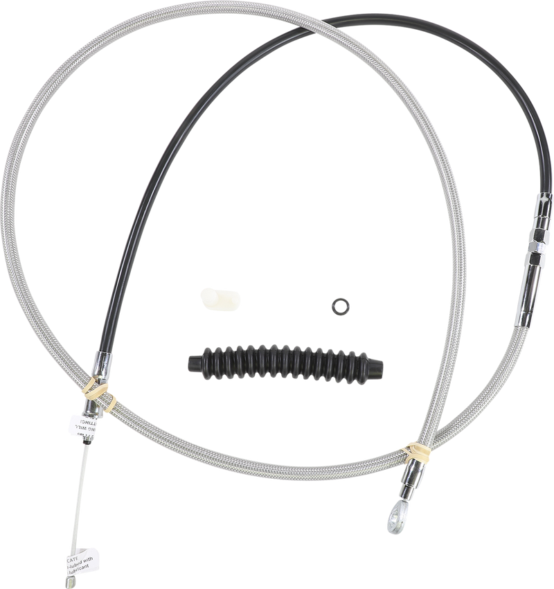 DRAG SPECIALTIES High-Efficiency Braided Stainless Steel Clutch Cable - 76" - FLH/FLT '08-'16