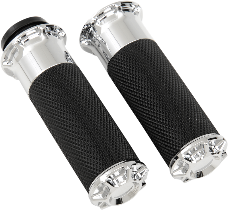 ARLEN NESS Beveled Grips - TBW - Chrome
