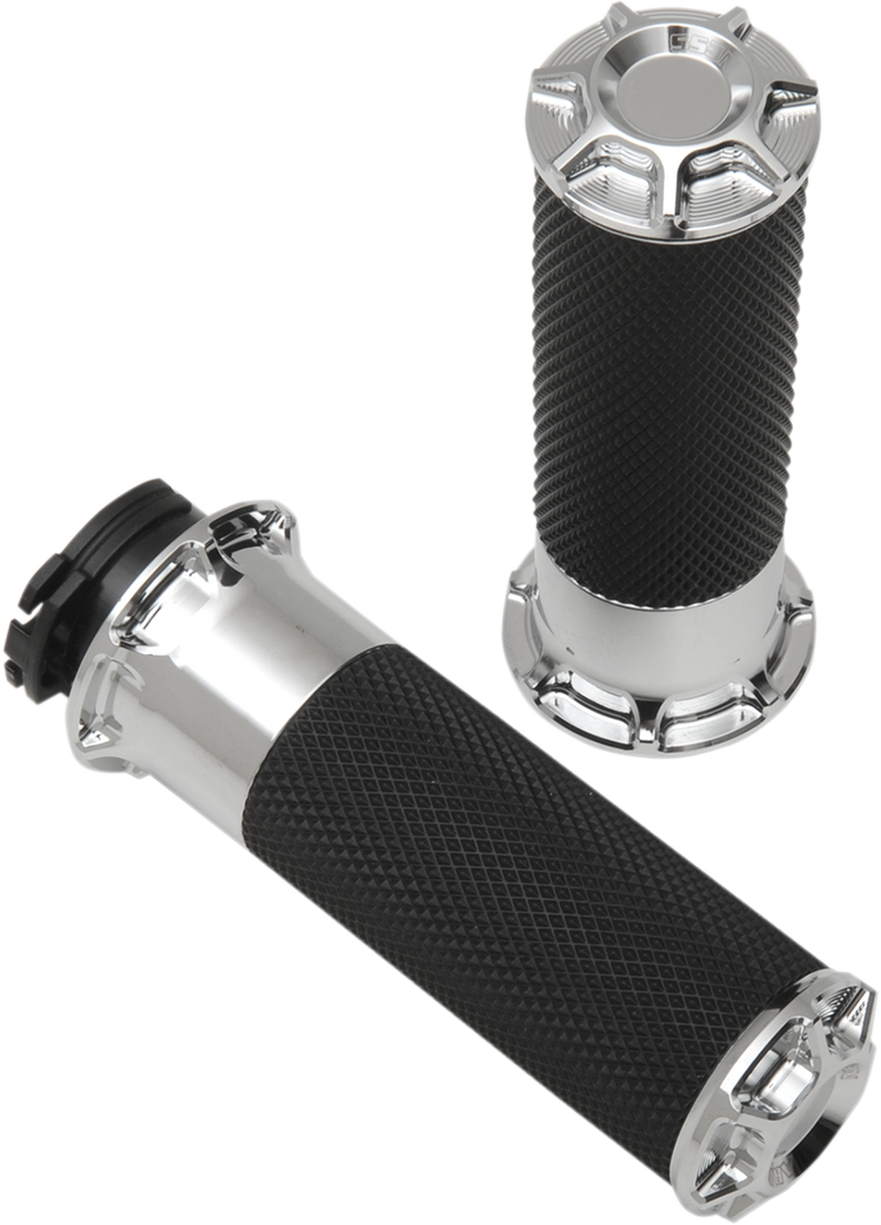 ARLEN NESS Beveled Grips - Cable - Chrome