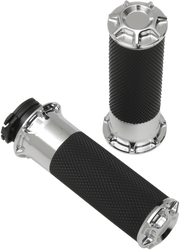 ARLEN NESS Beveled Grips - Cable - Chrome