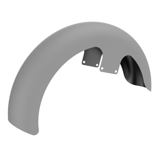 ADVANBLACK 21" Reveal Wrapper Hugger Front Fender w/ Black Spacers - Unpainted - Touring '09-'13