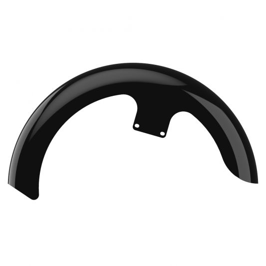 ADVANBLACK 21" Reveal Wrapper Hugger Front Fender w/ Chrome Spacers - Vivid Black - Touring '09-'13