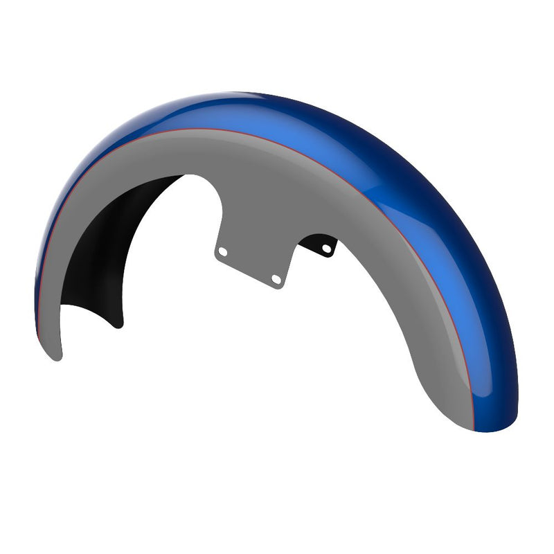 Advanblack Custom Two Tone 19" Reveal Wrapper Hugger Front Fender For '09-'23 Harley Touring