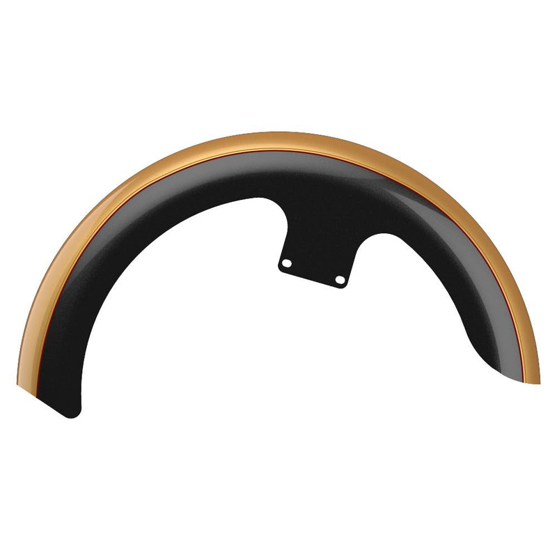 Advanblack Custom Two Tone 19" Reveal Wrapper Hugger Front Fender For '09-'23 Harley Touring