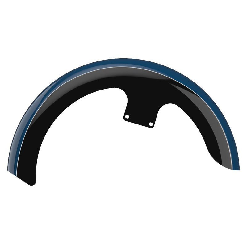 Advanblack Custom Two Tone 21" Reveal Wrapper Hugger Front Fender For '09-'23 Harley Touring