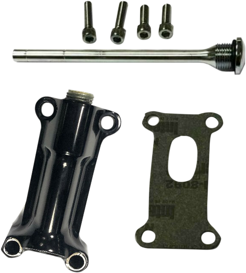 DRAG SPECIALTIES Engine Oil Spout Kit - Black - Touring '93-'98