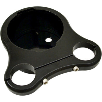 DRAG SPECIALTIES 1.25" T-Bar Single Gauge Mount - Gloss Black - For '00-'20 OEM Style Gauges