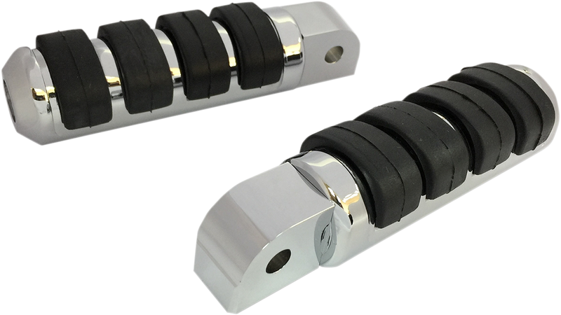 DRAG SPECIALTIES Soft Ride Folding Passenger Foot Pegs - Large - Chrome - FL/FX