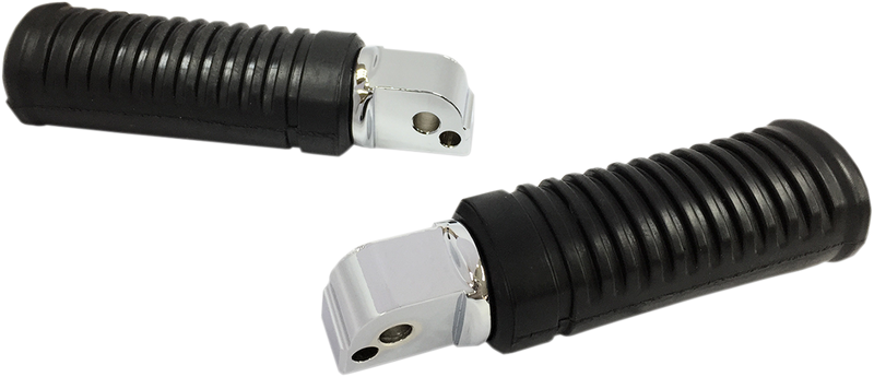 DRAG SPECIALTIES Rubber Folding Male Mount Foot Pegs - Passenger - Chrome - FL/FX