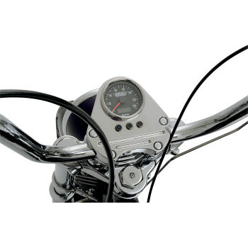 DRAG SPECIALTIES Programmable Mini Electronic Speedometer with Odometer/Tripmeter - 2.4" - Black Face - Polished