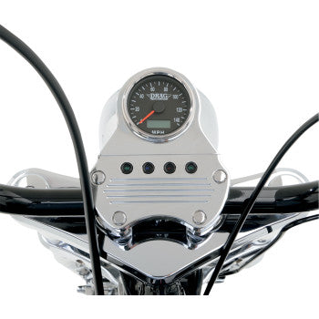 DRAG SPECIALTIES Programmable Mini Electronic Speedometer with Odometer/Tripmeter - 2.4" - Black Face - Polished