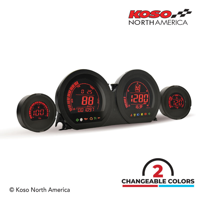 KOSO HD-03 | 4 pieces LCD kit (Eight Changeable Colors) | Harley Touring 2014-2020