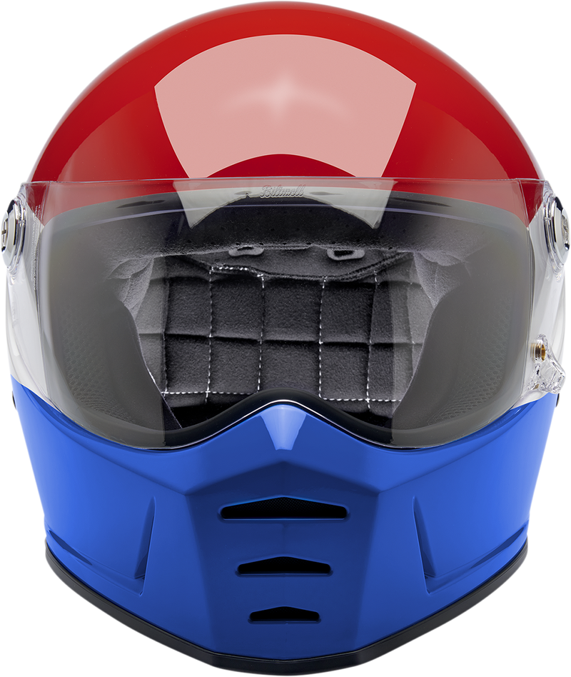 BILTWELL Lane Splitter Helmet - Gloss Podium Red/White/Blue - XS