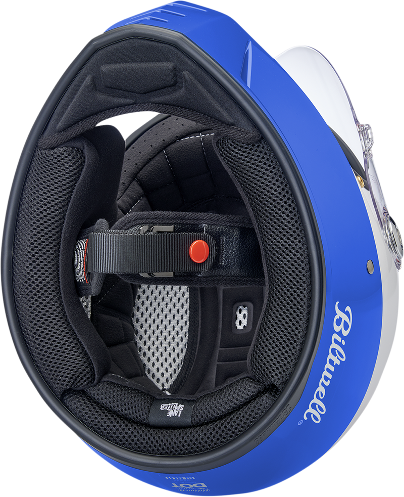 BILTWELL Lane Splitter Helmet - Gloss Podium Red/White/Blue - XS