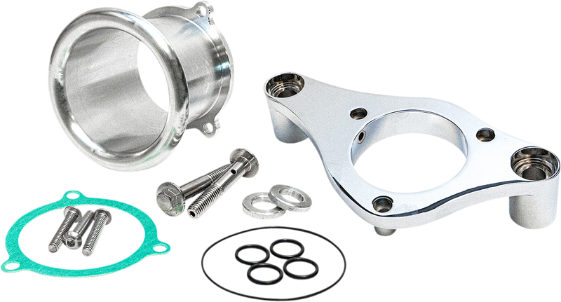 FEULING OIL PUMP CORP. 3" Velocity Stack with Backing Plate Kit - Chrome