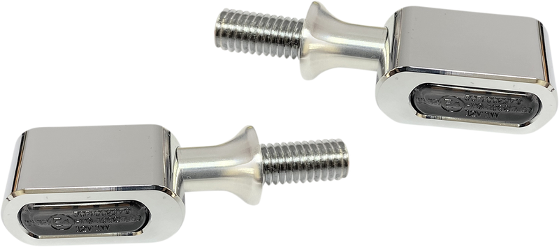 DRAG SPECIALTIES Universal Front LED Marker Light - Smoke/Amber - Chrome