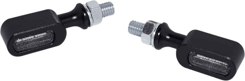 DRAG SPECIALTIES Universal Front LED Marker Light - Clear/Amber - Matte Black