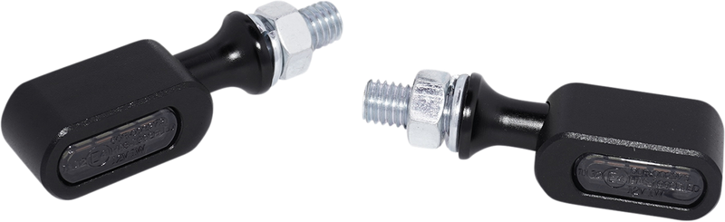 DRAG SPECIALTIES Universal Front LED Marker Light - Smoke/Amber - Matte Black