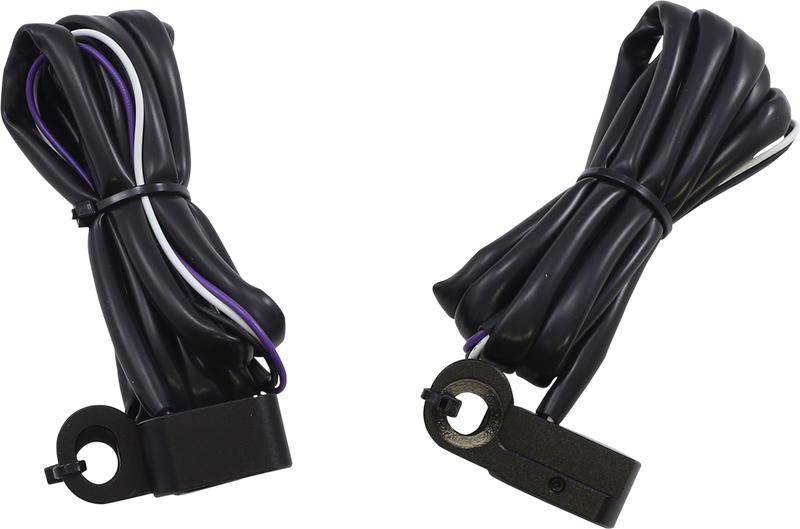 DRAG SPECIALTIES LED Handlebar Marker Lights - White/Amber - Smoke Lens - Black