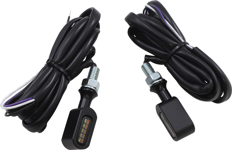 DRAG SPECIALTIES Universal Front LED Marker Light - Smoke/Amber - Matte Black