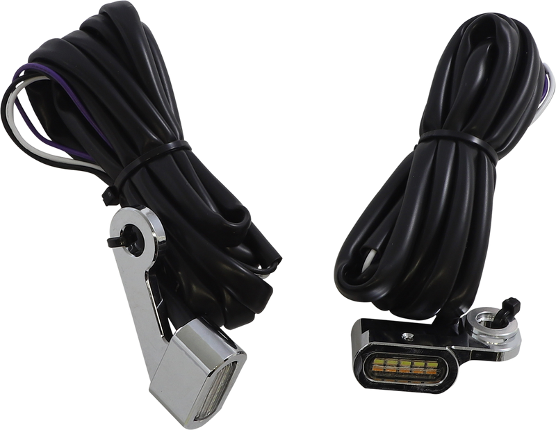 DRAG SPECIALTIES Marker Lights - White/Amber - Chrome