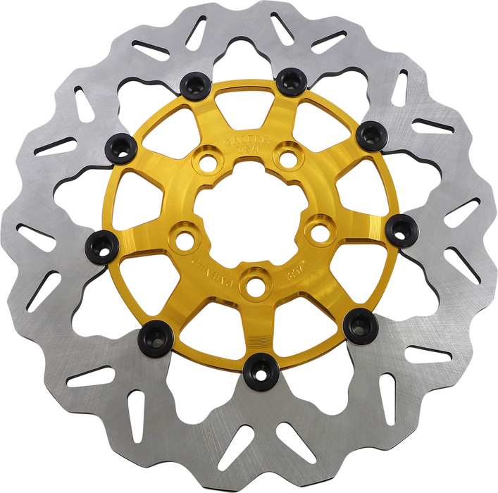 GBRAKES Rear Wave? Floating Rotor - Gold DF681CW-G