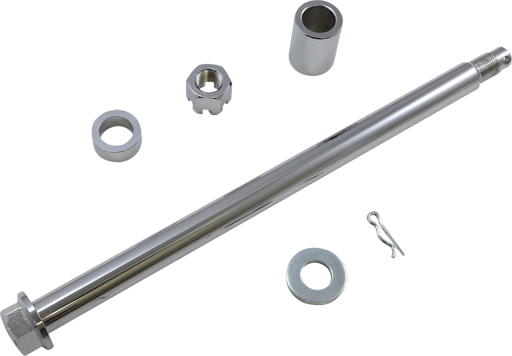 DRAG SPECIALTIES Replacement Rear Axle Kit - Chrome - '00-'01 FLT